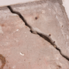 Crack in floor caused by foundation problem