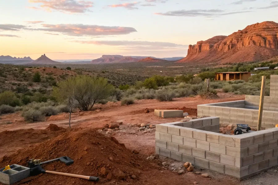 Cracked foundation repair in Arizona.