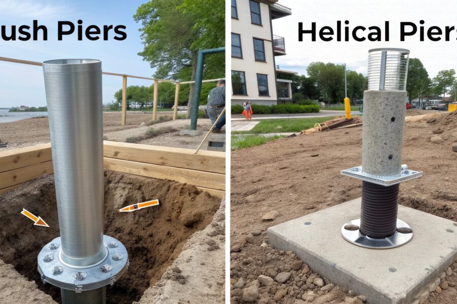 Push Piers vs Helical Piers: Which Is Right for Your Foundation?
