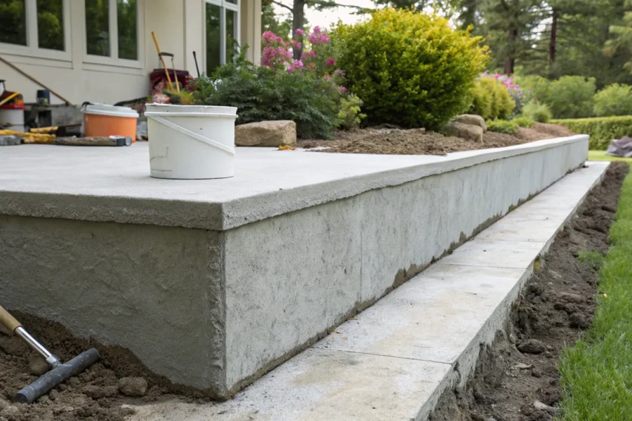 Cracked foundation repair.