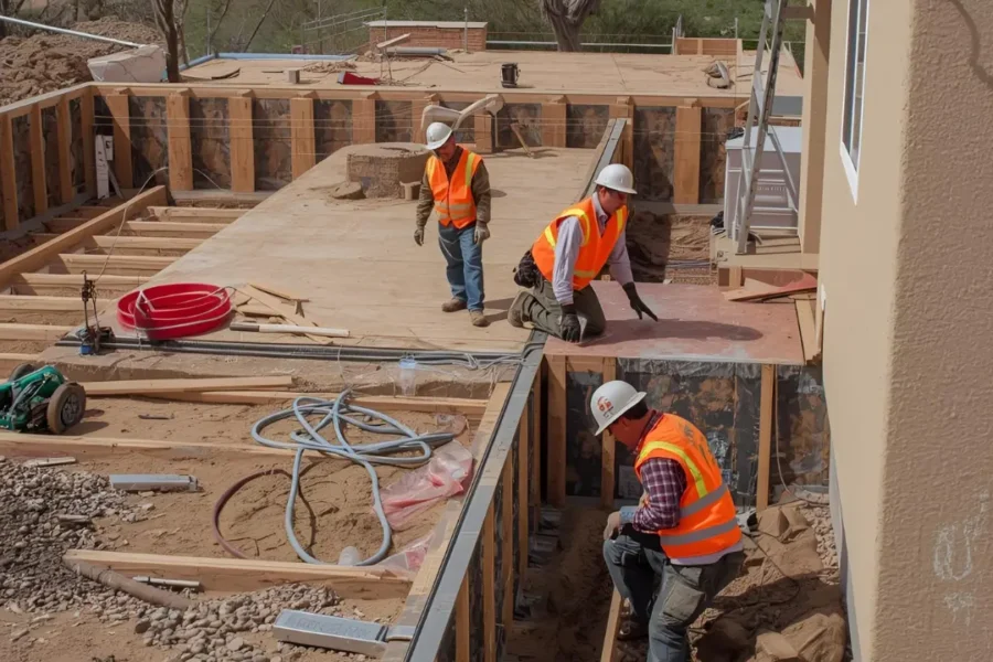 crew performing real foundation repairs in Arizona