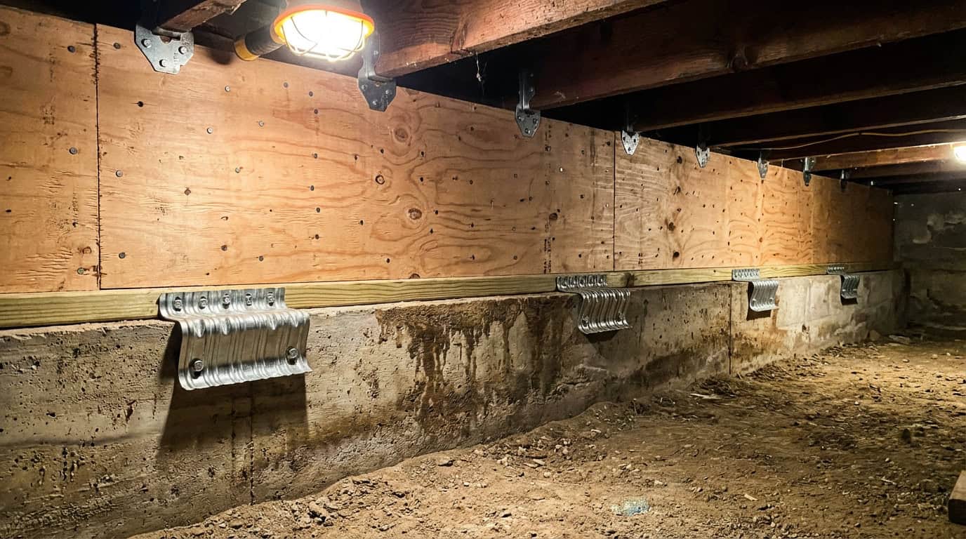 Seismic retrofit installation for Glendale home.