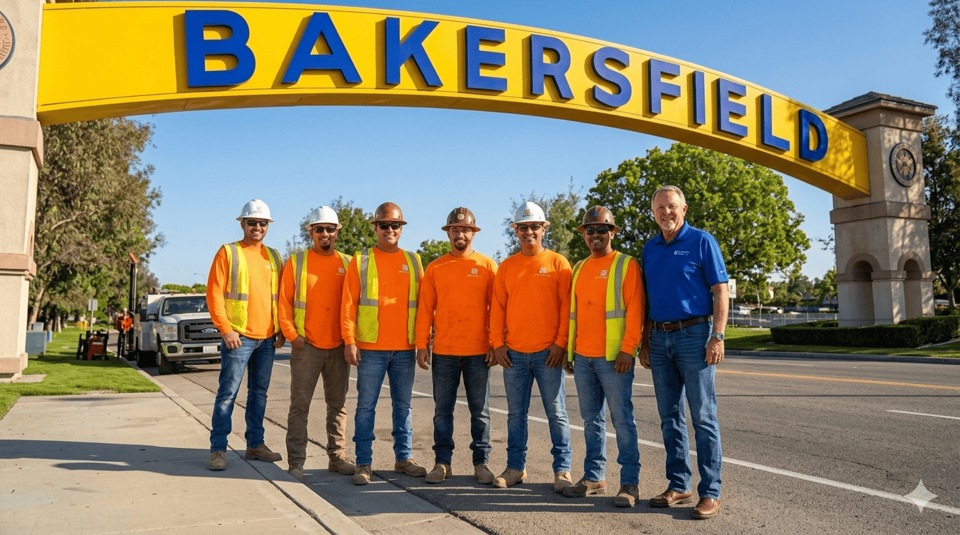 Foundation Tech crew on a Bakersfield job site in 2021.
