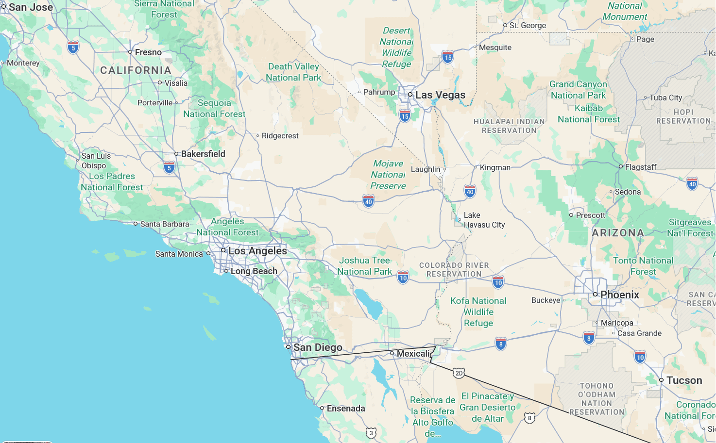 Bristolfx foundation repair service area coverage map showing 26 cities across Southern California, Southern Nevada, and Arizona